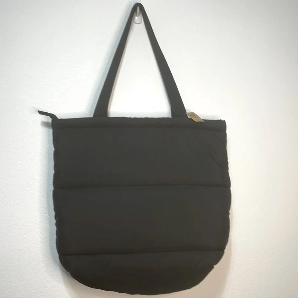 PINK Victoria's Secret Puff Black Tote Bag NWT